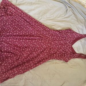 Floral Burgundy Dress